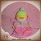 NICOTOY DOUDOU POUPEE FILLE PLAT ROSE CHEVEUX ORANGE SOS