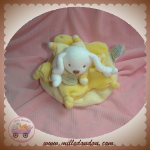 DOUDOU ET COMPAGNIE LAPIN FLEUR BOULE JAUNE PETIT MOD SOS