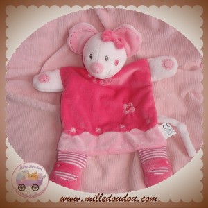 NICOTOY SOS DOUDOU SOURIS PLATE ROSE FLEUR ROND