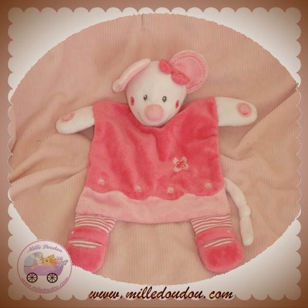 NICOTOY DOUDOU SOURIS PLAT ROSE SOS