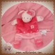 NICOTOY DOUDOU SOURIS PLATE ROSE FLEUR ROND SOS