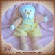 KIMBALOO SOS DOUDOU OURS ECRU SALOPETTE JAUNE RAYE ORANGE