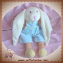 KIMBALOO SOS DOUDOU LAPIN ECRU SALOPETTE BLEU RAYE ORANGE