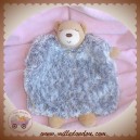 KALOO SOS DOUDOU OURS BEIGE PLAT GRIS FOURRURE FUR