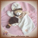 BABYNAT BABY NAT SOS DOUDOU OURS MARIONNETTE BEIGE MARRON ECRU MOUCHOIR