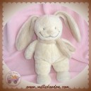 NICOTOY DOUDOU LAPIN ECRU BEIGE ECHARPE GRAND SOURIRE SOS