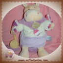 DOUDOU ET COMPAGNIE SOS HIPPOPOTAME LEO MARIONNETTE MAUVE VIOLET