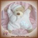 BOUT'CHOU SOS DOUDOU OURS QUASI PLAT ROSE ETOILES HOCHET