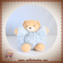 KALOO SOS DOUDOU OURS FUR BEIGE CORPS BOULE BLEU YETI