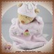 NICOTOY DOUDOU OURS BEIGE PLAT ROSE ESCARGOT SOS