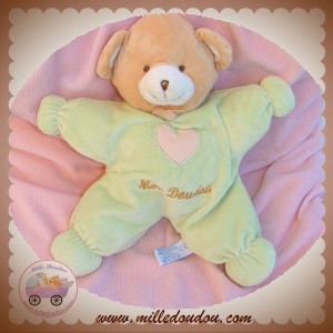 NOUNOURS SOS DOUDOU OURS QUASI PLAT VERT COEUR 