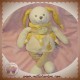 DOUDOU ET COMPAGNIE SOS LAPIN ECRU BEIGE JAUNE POIRE