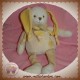 DOUDOU ET COMPAGNIE SOS LAPIN ECRU BEIGE JAUNE POIRE