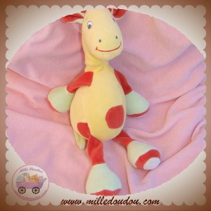 SUCRE D'ORGE SOS DOUDOU GIRAFE CAJOU JAUNE VERTE ROUGE