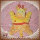 POMMETTE SOS DOUDOU GIRAFE QUASI PLATE DIFFERENT JAUNE ORANGE