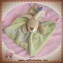 MOTS D'ENFANTS SOS DOUDOU PELUCHE LAPIN PLAT VERT