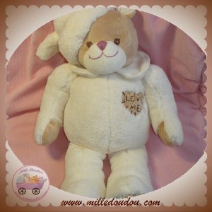 BUKOWSKI SWEDEN SOS DOUDOU OURS BEIGE CORPS PLUME BLANC ECRU