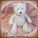 OKAIDI OBAIBI SOS DOUDOU PELUCHE OURS BLANC BILLES