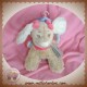 NOUKIE'S SOS DOUDOU CHIEN SCUBA BEIGE NOEUD ROSE 16 cm