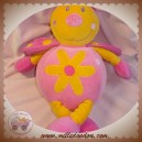 BABYSUN SOS DOUDOU COCCINELLE ROSE ORANGE FLEUR HOCHET