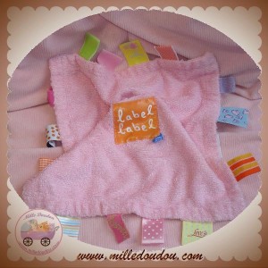 LABEL LABEL DOUDOU CARRE PLAT ROSE ETIQUETTES GIRL TOY