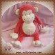 BENGY SOS DOUDOU SINGE ROUGE VENTRE ROSE CLAIR 27 CM