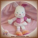 KIABI SOS DOUDOU LAPIN BLANC ROBE ROSE VIOLET COEUR