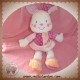 KIABI SOS DOUDOU LAPIN BLANC ROBE ROSE VIOLET COEUR