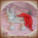 AJENA SOS DOUDOU ANE GRIS PLAT MOUCHOIR ROUGE