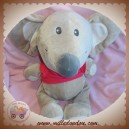 TIAMO TI AMO SOS DOUDOU SOURIS TAUPE PULL ROSE FUSHIA JAMBES 35 CM