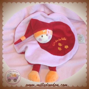 CMP SOS DOUDOU LUTIN POUPEE PLAT OVAL ROUGE ROSE ETOILES