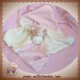 NOUKIE'S SOS DOUDOU VACHE LOLA BEIGE ROSE PLATE FLEUR