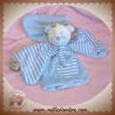 FILOUDOU SOS DOUDOU OURS BLANC FLEUR PLAT BLEU 9 CMP