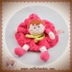 KIMBALOO DOUDOU POUPEE FILLE PETIT CHAPERON ROUGE PLAT ROSE SOS