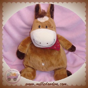 ALTHANS CLUB SOS DOUDOU CHEVAL MARRON BANDANA ROUGE