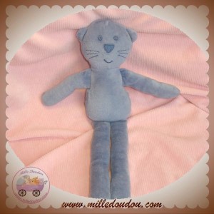 BOUT'CHOU MONOPRIX DOUDOU SOS CHAT OURS BLEU 