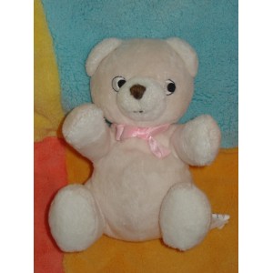 H&M H ET M SOS DOUDOU OURS OURSONNE CLAIR NOEUD ROSE