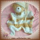 DIBENN SOS DOUDOU OURS PLAT MARRON BLANC HOCHET NOEUD