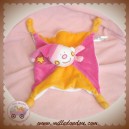 TIGEX DOUDOU OURS LUTIN PLAT ORANGE ROSE ETOILE SOS