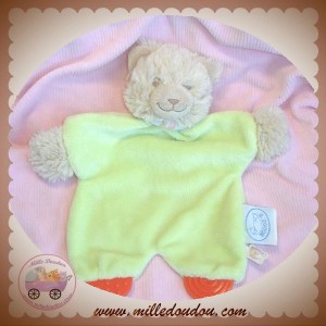 NOUKIE'S SOS DOUDOU OURS BEIGE POILS PLAT VERT DENTITION