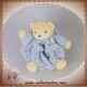 KALOO SOS DOUDOU OURS PLUME BLEU CLAIR ACCROCHE TETINE 11 C