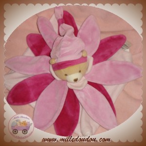 DOUDOU ET COMPAGNIE OURS FLEURS PETALES ROSE SOS