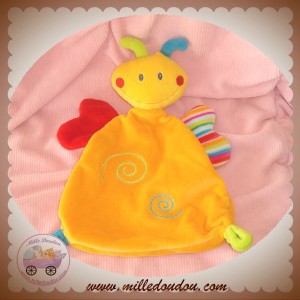 BABY CLUB C&A DOUDOU PAPILLON ABEILLE JAUNE PLAT ORANGE SPIRALES