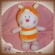 LUMINOU SOS DOUDOU PAPILLON ROSE ORANGE JAUNE 22 CM