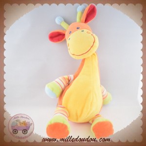 MOTS D'ENFANTS SOS DOUDOU GIRAFE JAUNE ORANGE