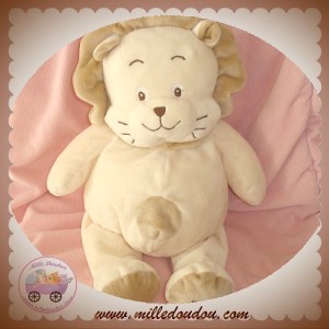 TIAMO TI AMO SOS DOUDOU PELUCHE LION ECRU BEIGE 42 CM