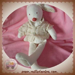 MOULIN ROTY DOUDOU LAPIN MARTIN BLANC CHEMISE BEIGE SOS