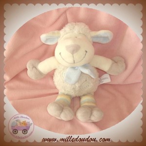 NICOTOY SOS DOUDOU MOUTON ECRU BLANC BOUT GRIS SPIRALES KIABI