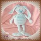 BABOU SOS DOUDOU LAPIN BLEU TURQUOISE RAYE