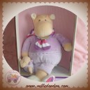 DOUDOU ET COMPAGNIE SOS HIPPOPOTAME LEO MAUVE VIOLET PANTINS BEBE